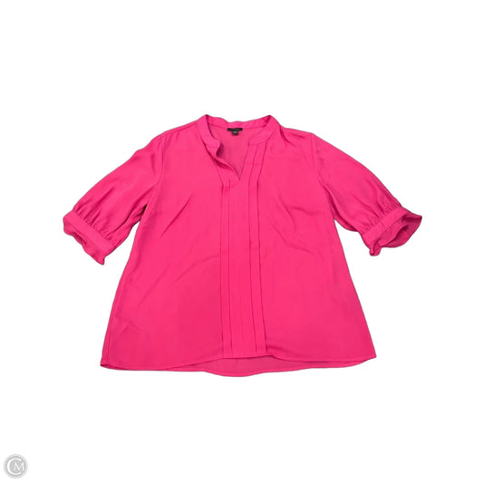 Blouse 3/4 Sleeve By Ann Taylor In Pink, Size: M