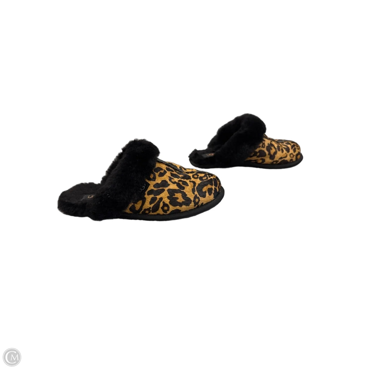Slippers Designer By Ugg In Leopard Print, Size: 9