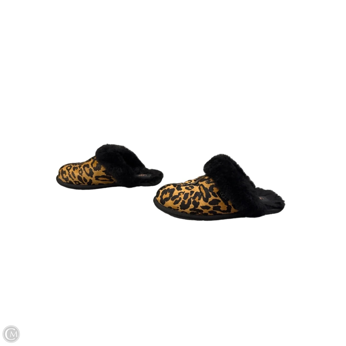 Slippers Designer By Ugg In Leopard Print, Size: 9