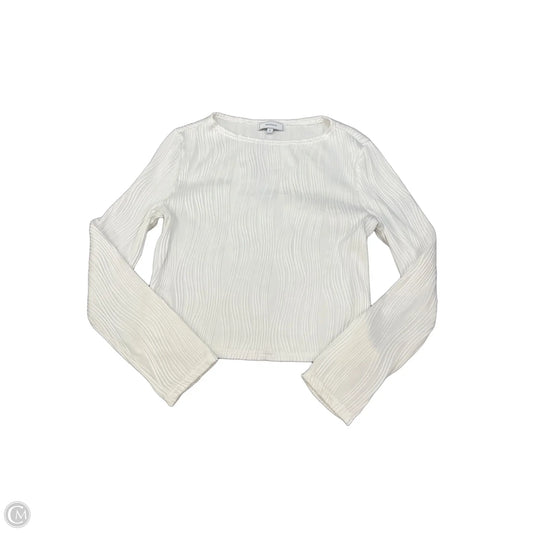 Top Long Sleeve By Rihoas In White, Size: L