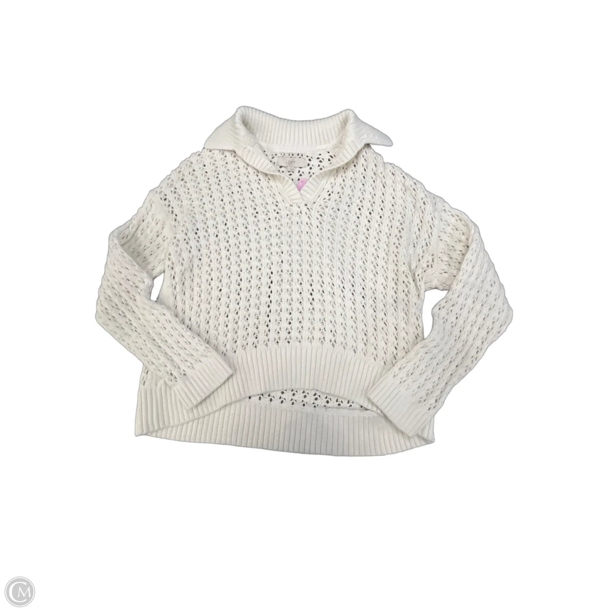 Sweater By Loft In White, Size: L