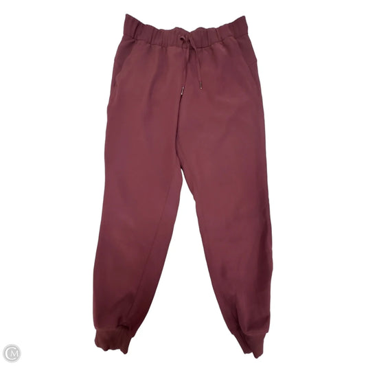 Athletic Pants By Lululemon In Maroon, Size: M
