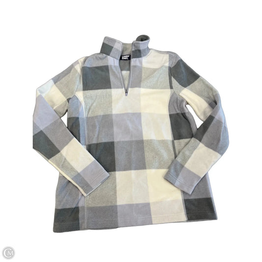 Top Long Sleeve By Lands End In Grey & White, Size: S