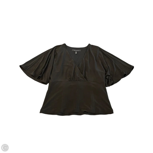 Top Short Sleeve By White House Black Market In Black, Size: M
