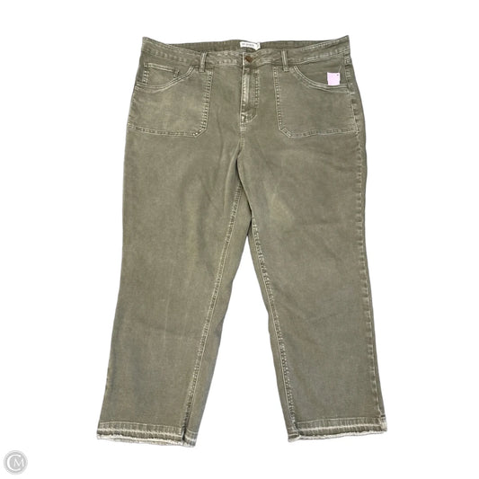 Jeans Cropped By Maurices In Green Denim, Size: 24