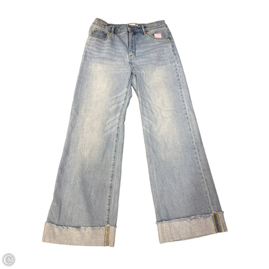 Jeans Wide Leg By Loft In Blue Denim, Size: 4p