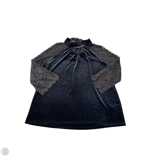 Blouse Long Sleeve By Ruff Hewn In Black, Size: M