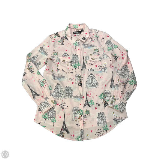 Blouse Designer By Karl Lagerfeld In Pink, Size: S