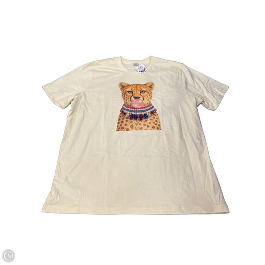 Top Short Sleeve By Clothes Mentor In Yellow, Size: 2x