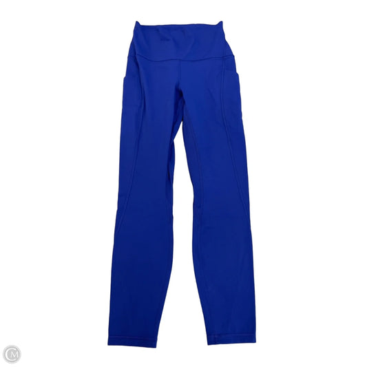 Athletic Leggings By Lululemon In Blue, Size: S