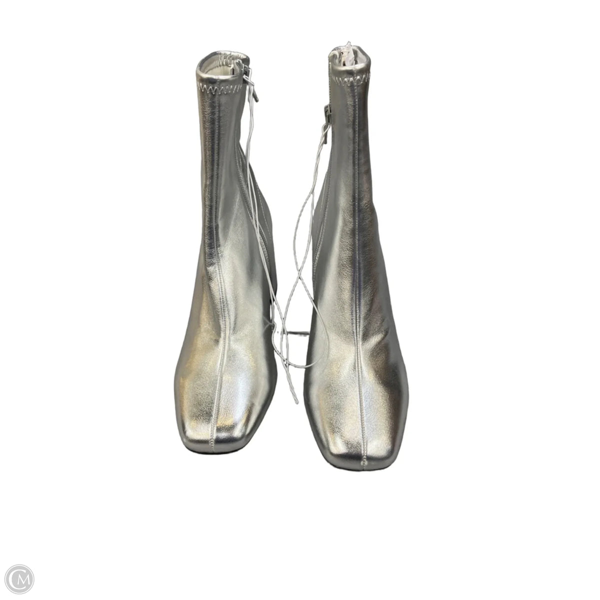Boots Ankle Heels By A New Day In Silver, Size: 8