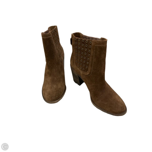 Boots Ankle Heels By Cma In Brown, Size: 8