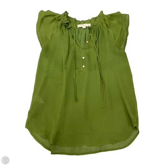 Blouse Sleeveless By Loft In Green, Size: Xs