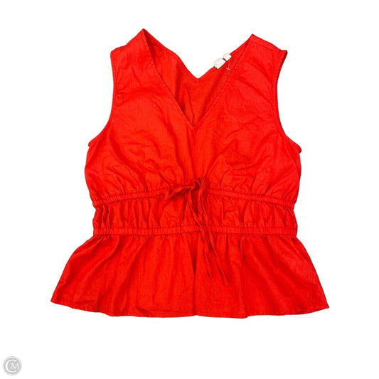 Top Sleeveless By Gap In Red, Size: S