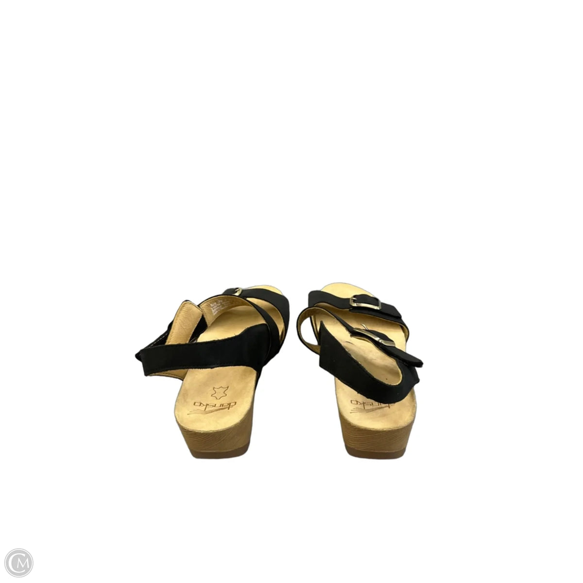 Sandals Heels Wedge By Dansko In Black, Size: 9