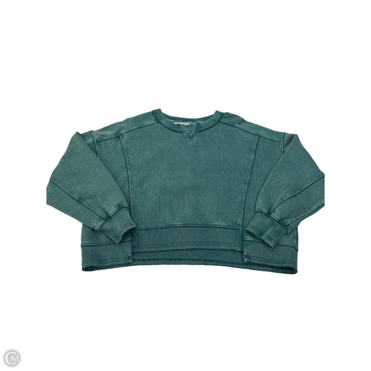 Sweatshirt Crewneck By Free People In Teal, Size: L