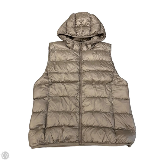 Vest Puffer & Quilted By Tna In Bronze, Size: L