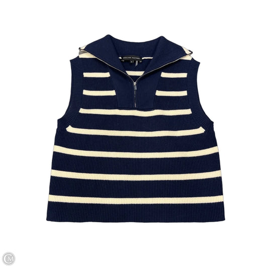 Vest Sweater By English Factory In Striped Pattern, Size: M