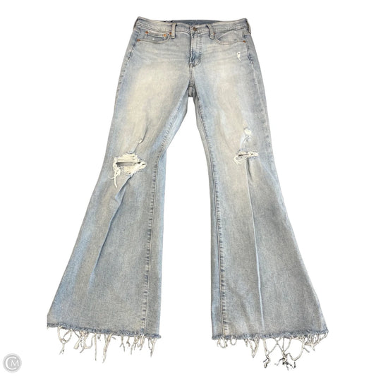 Jeans Flared By Gap In Blue Denim, Size: 14
