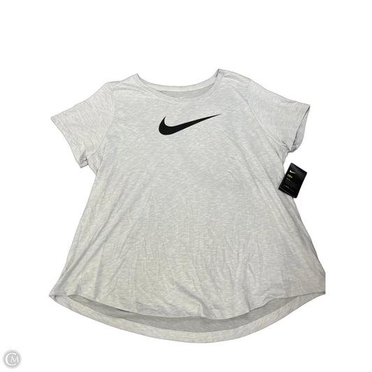 Athletic Top Short Sleeve By Nike Apparel In Grey, Size: 1x