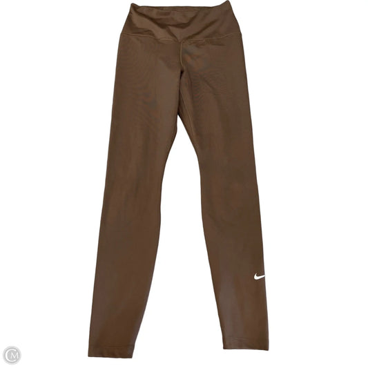 Athletic Leggings By Nike Apparel In Brown, Size: S