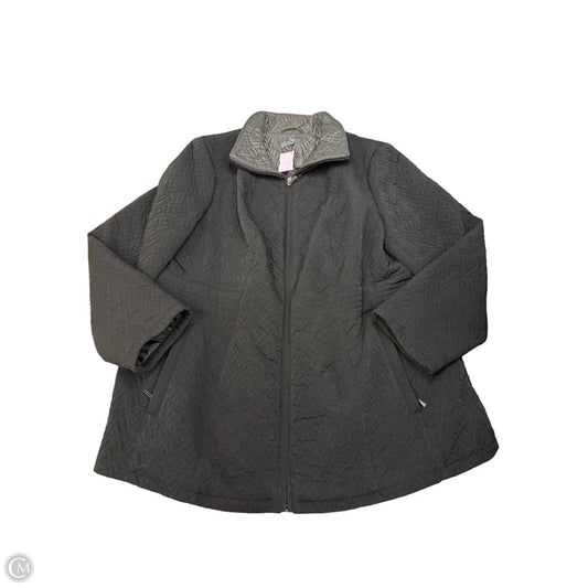 Jacket Puffer & Quilted By Gallery In Black, Size: 1x