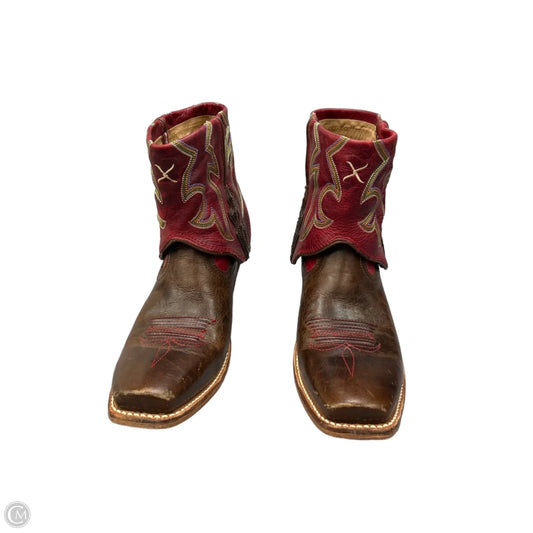 Boots Western By Clothes Mentor In Brown & Red, Size: 8