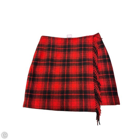 Skirt Mini & Short By Loft In Black & Red, Size: M