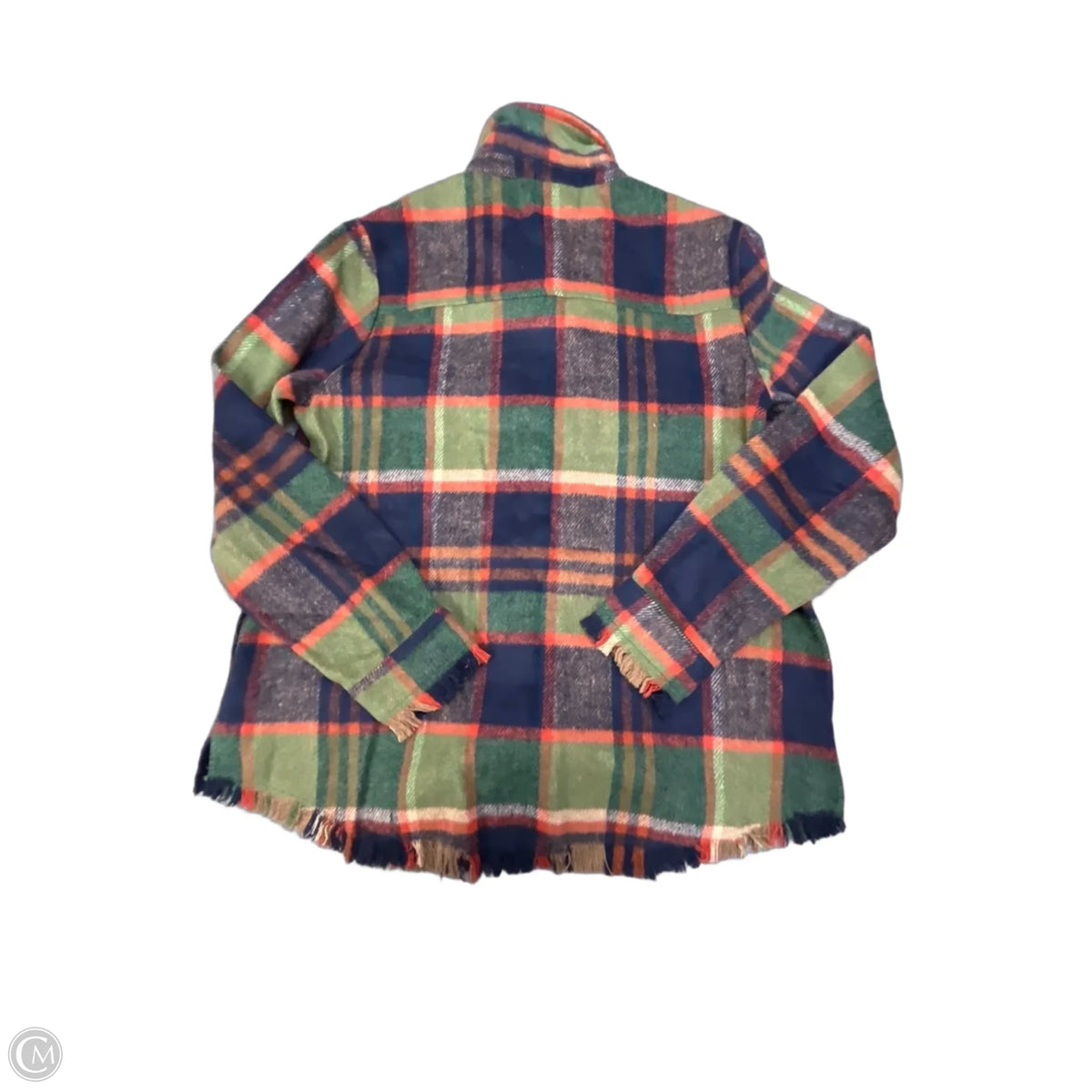 Jacket Shirt By Clothes Mentor In Plaid Pattern, Size: L