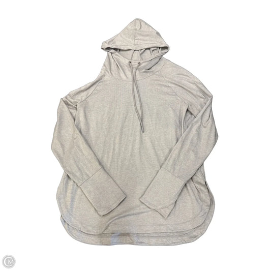 Athletic Top Long Sleeve Hoodie By Athleta In Grey, Size: L