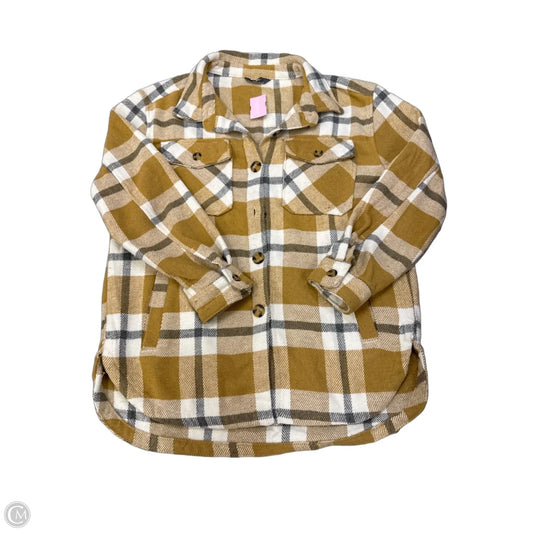 Jacket Shirt By Clothes Mentor In Yellow, Size: M
