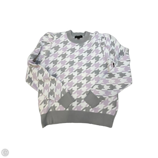 Sweater By Ann Taylor In Grey & Purple, Size: M