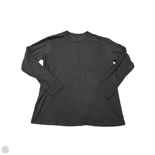 Athletic Top Long Sleeve Crewneck By Lululemon In Black, Size: L