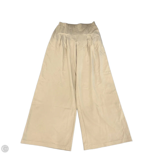 Pants Wide Leg By Ogl In Tan, Size: M