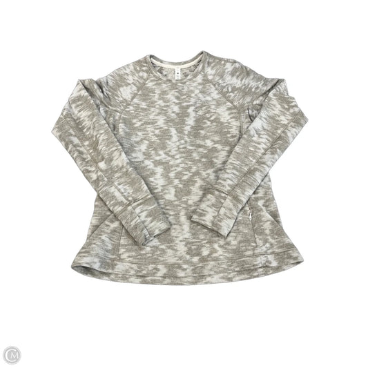 Athletic Top Long Sleeve Crewneck By Lululemon In Grey, Size: M