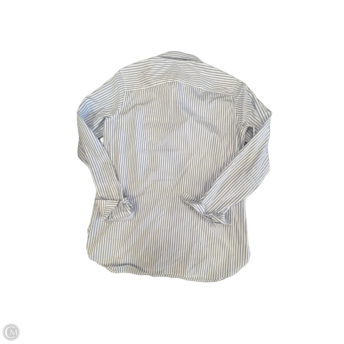 Blouse Long Sleeve By J. Crew In Striped Pattern, Size: M