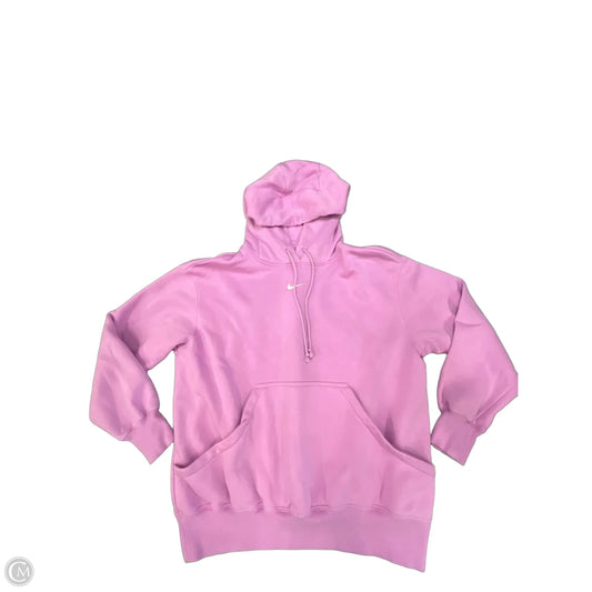 Athletic Sweatshirt Hoodie By Nike Apparel In Pink, Size: S