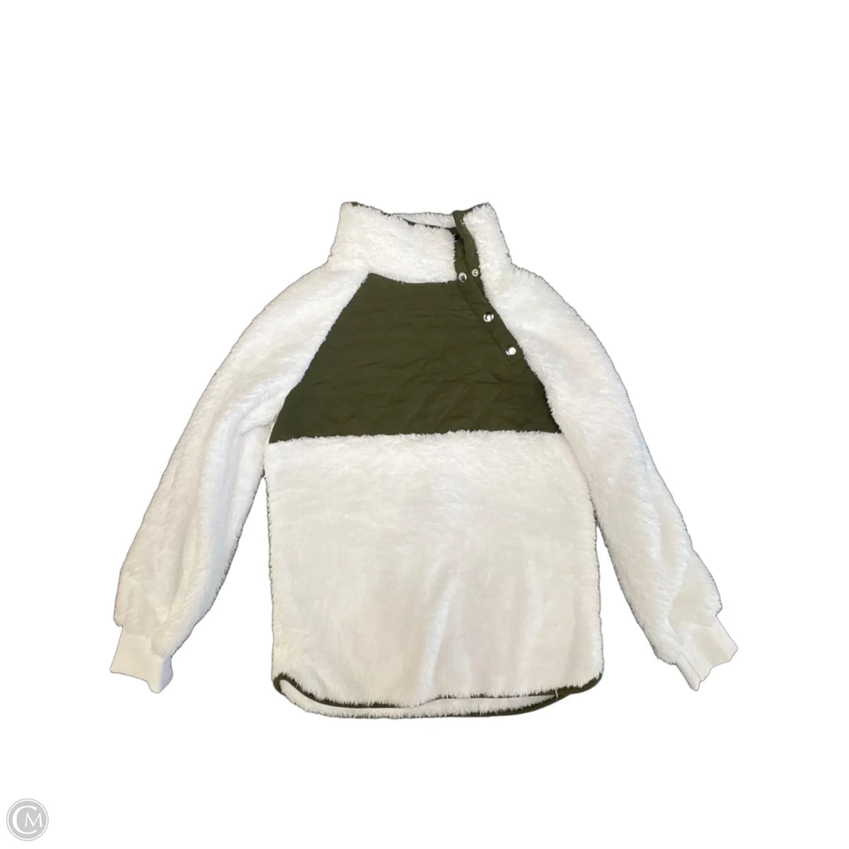 Sweatshirt Collar By Clothes Mentor In White, Size: S