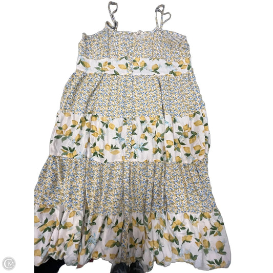 Dress Casual Midi By Lucky Brand In Floral Print, Size: Xl
