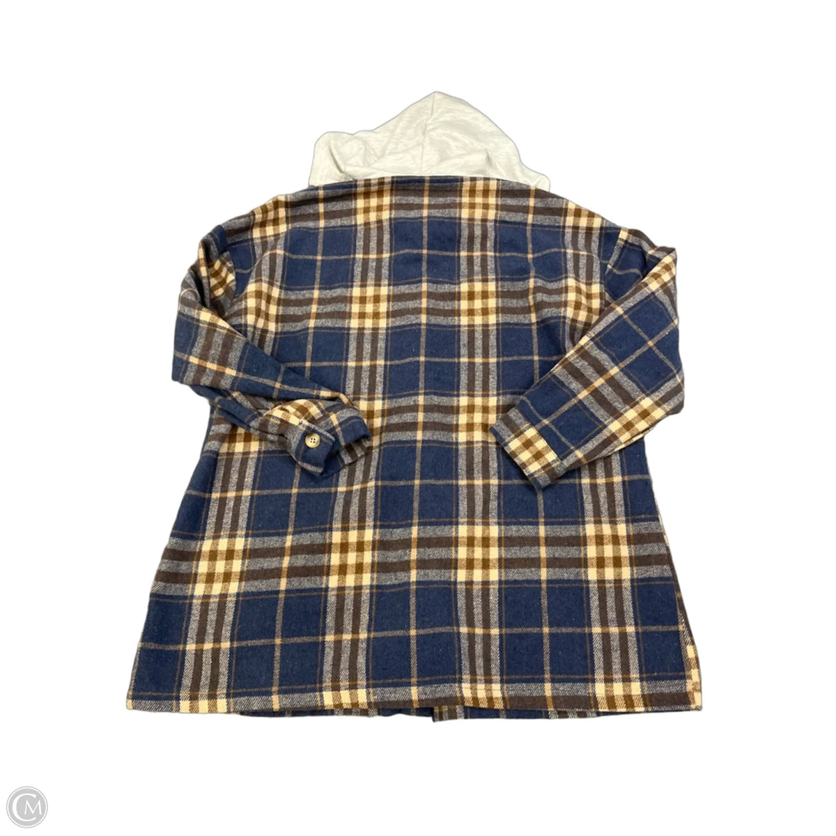 Jacket Shirt By Clothes Mentor In Blue, Size: M