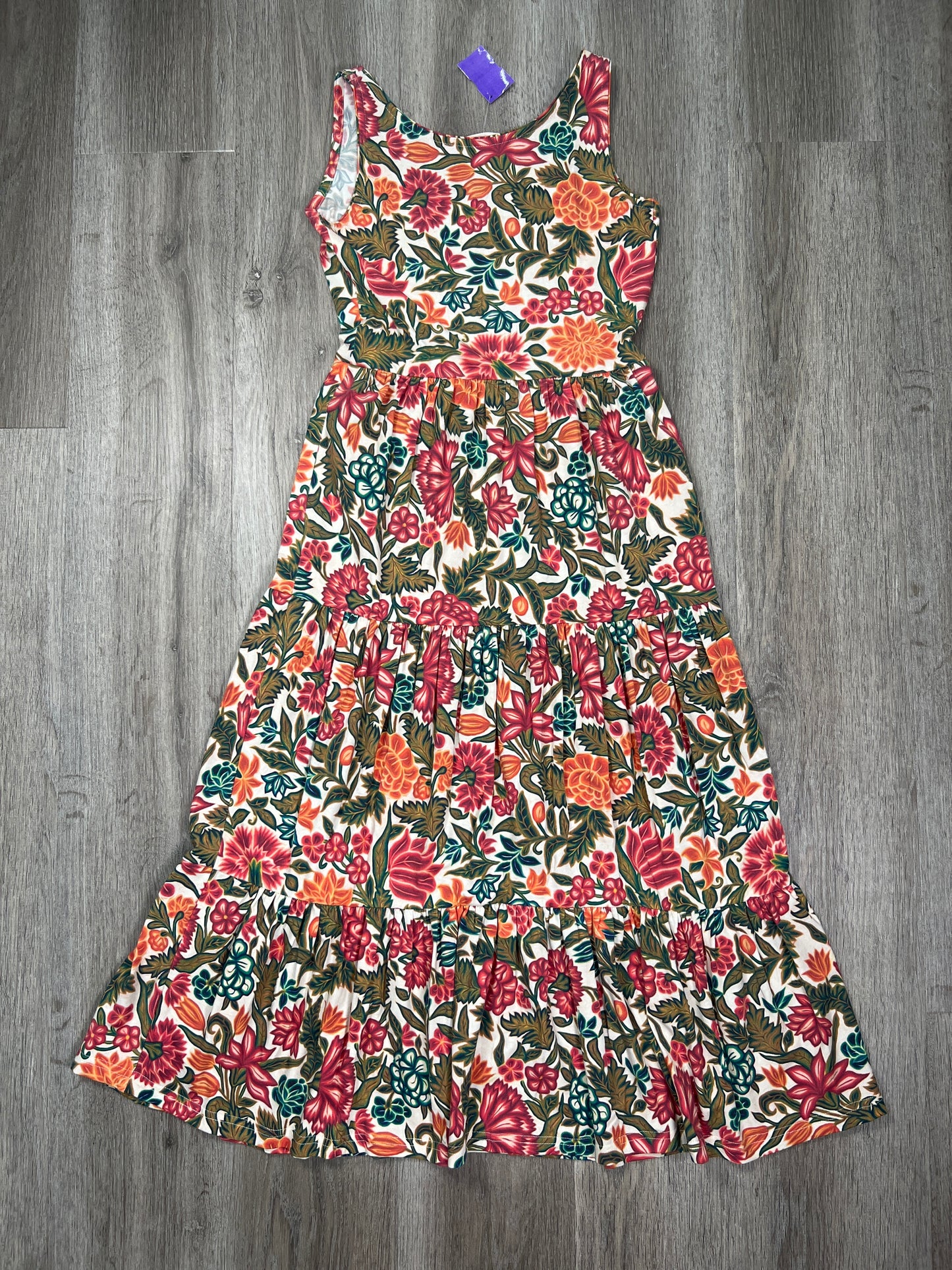 Floral Print Dress Casual Midi Peruvian Connection, Size Xs