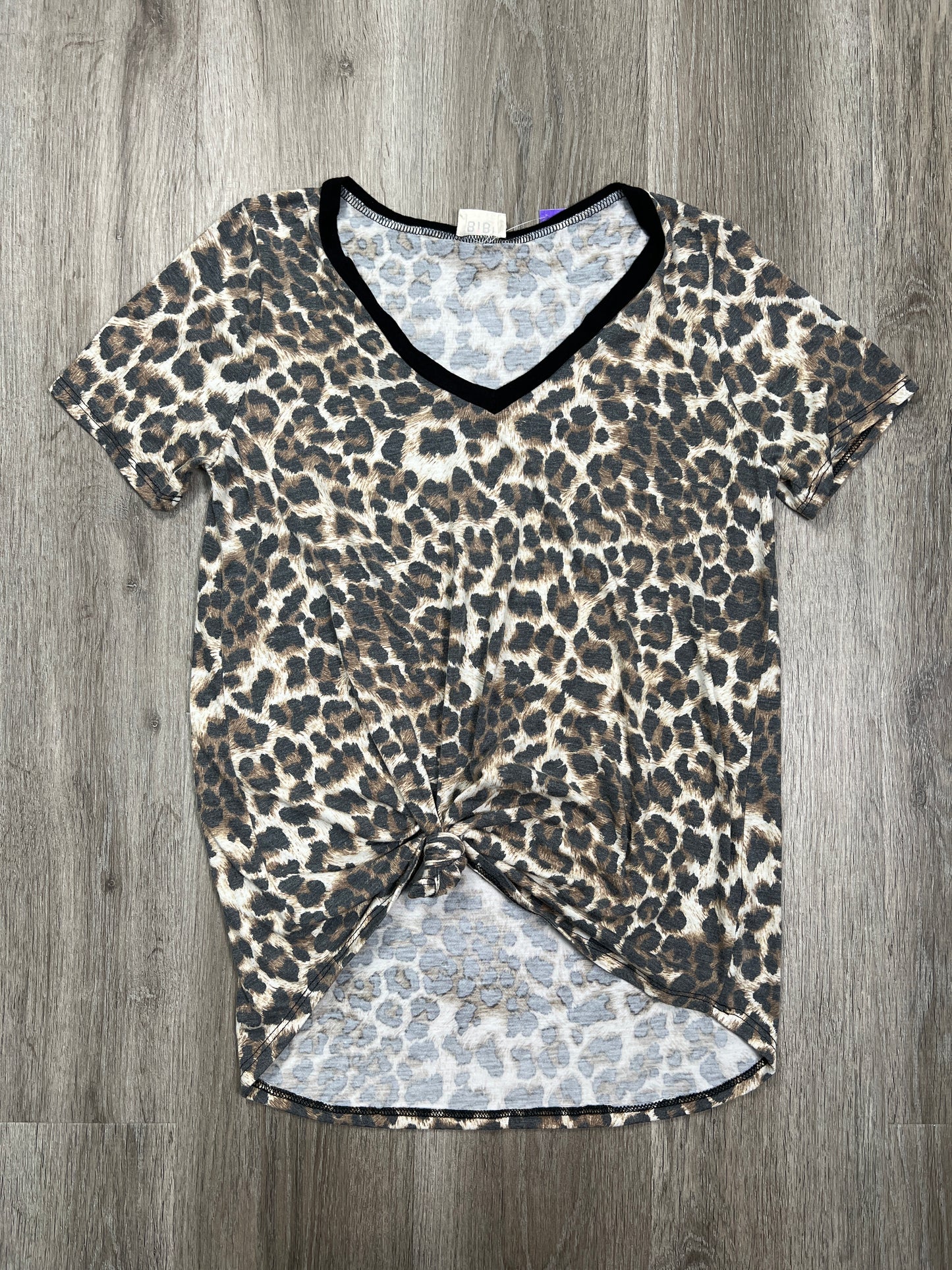 Leopard Print Top Short Sleeve Bibi, Size S