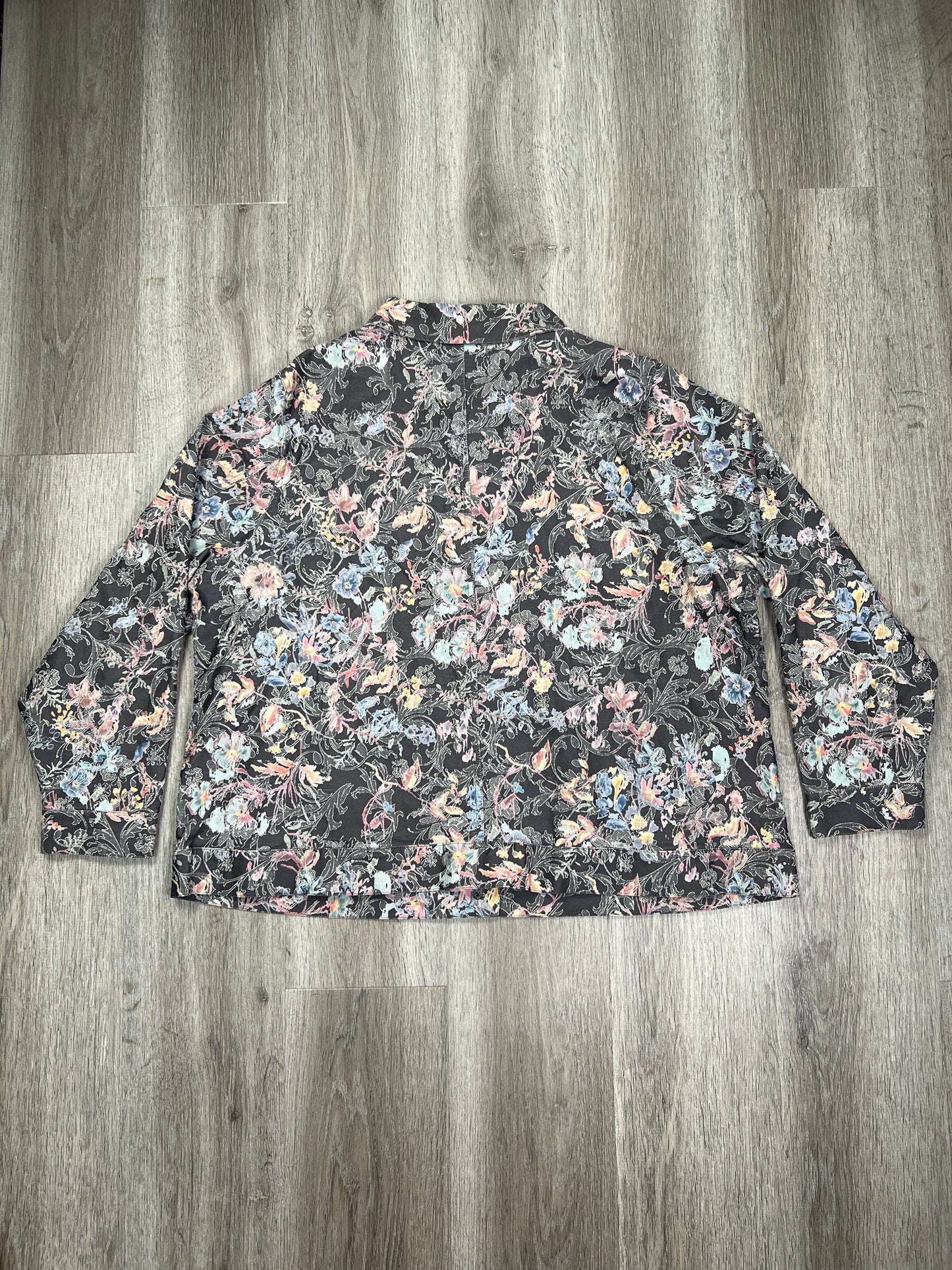 Floral Print Jacket Denim Cj Banks, Size 2x