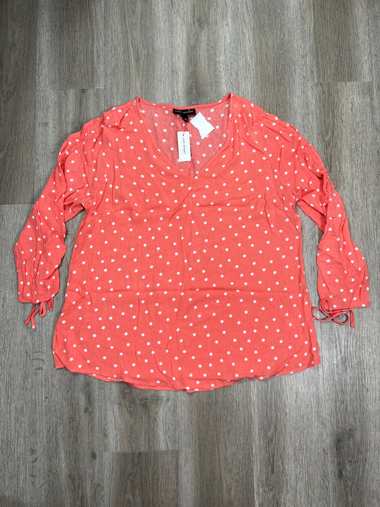 Orange Top 3/4 Sleeve Lane Bryant, Size Xl