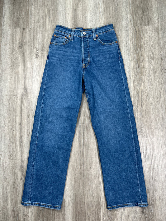 Blue Denim Jeans Straight Levis, Size 2