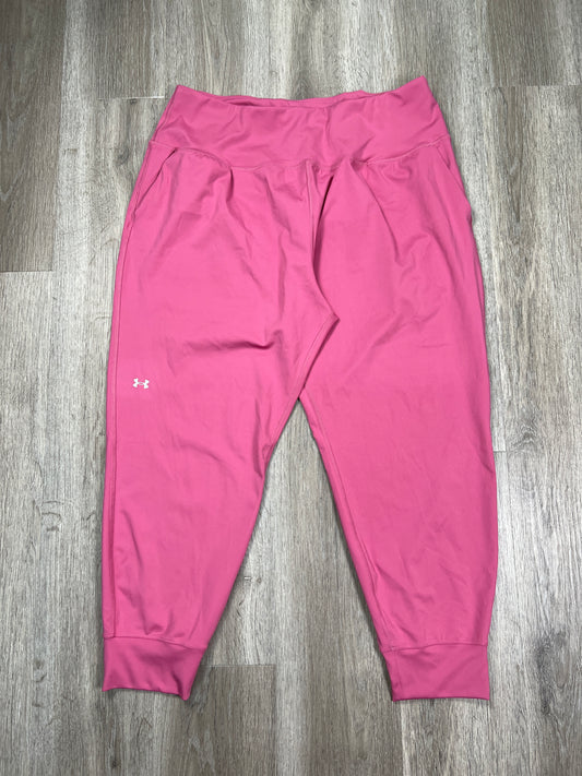 Pink Athletic Pants Under Armour, Size 2x