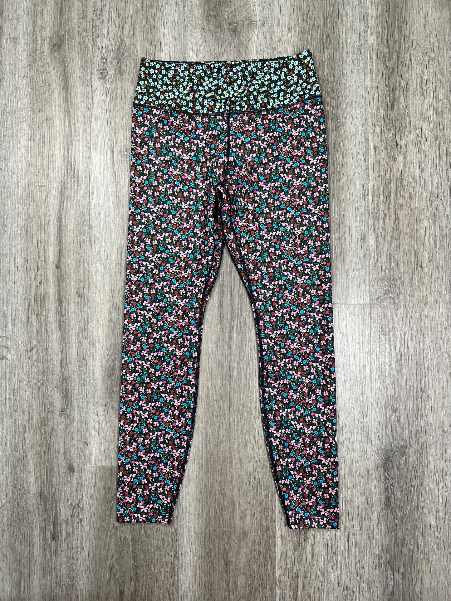 Floral Print Athletic Leggings Nike Apparel, Size M