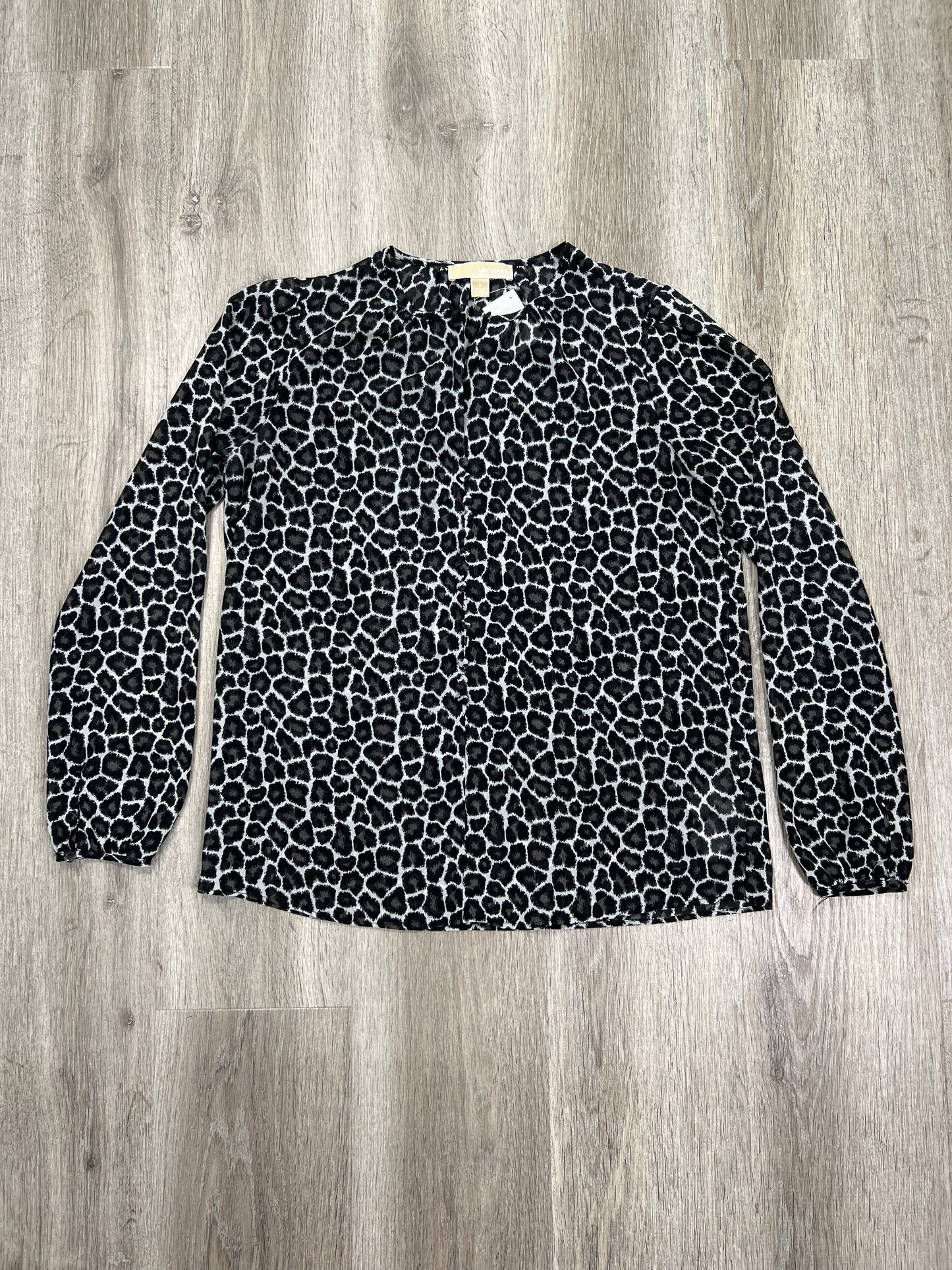 Blouse Long Sleeve By Michael By Michael Kors In Animal Print, Size: S