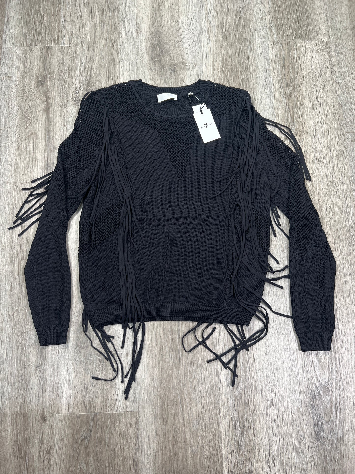 Sweater By Seven 7 In Black, Size: M