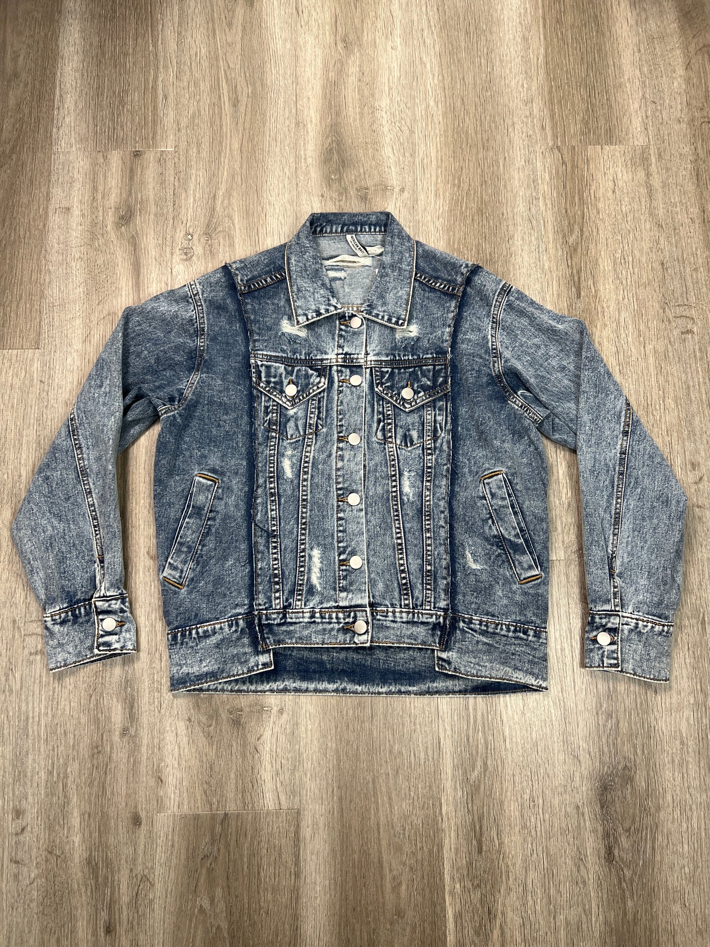 Jacket Denim By American Bazi In Blue Denim, Size: S